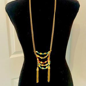 Gold/turquoise necklace